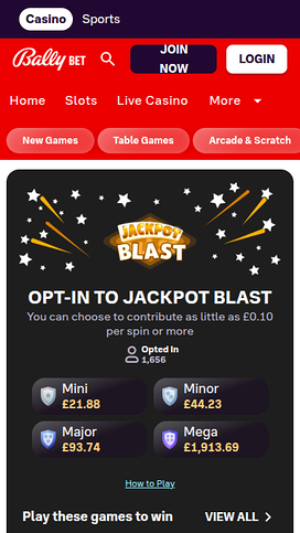 Bally Casino Mobile Jackpot