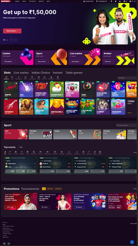 BateryBet Casino Mobile Homepage