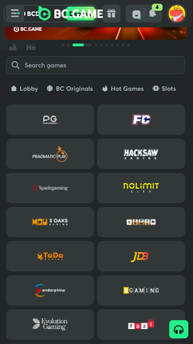 BC.Game Casino Mobile Game Developers