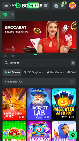 BC.Game Casino Mobile Jackpot