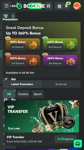 BC.Game Casino Mobile Promotions