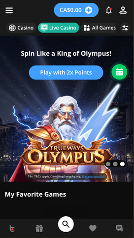 bCasino Mobile Live Dealer