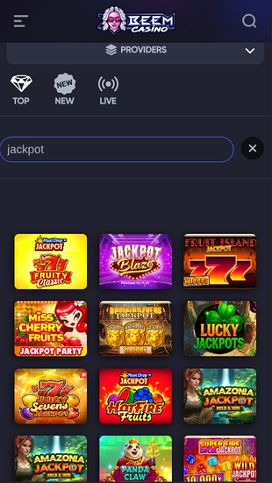 Beem Casino Mobile Jackpot