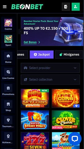 Beonbet Casino Mobile Jackpot