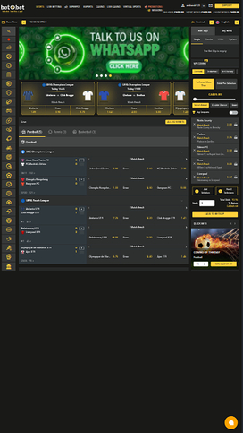 Bet O Bet Casino Mobile Homepage