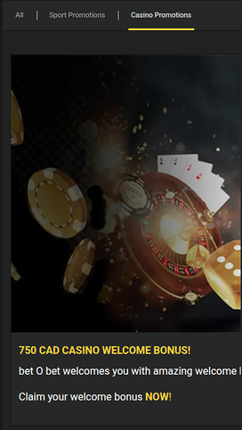 Bet O Bet Casino Mobile Promotions