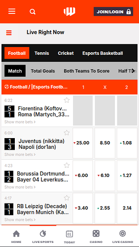 Bet Warrior Mobile Sports