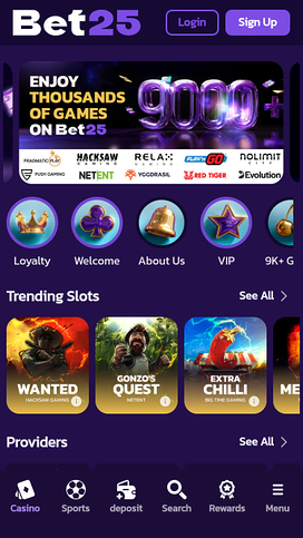 Bet25 Casino Games