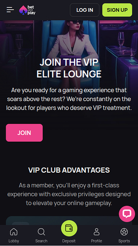 Betandplay Casino Mobile VIP Program