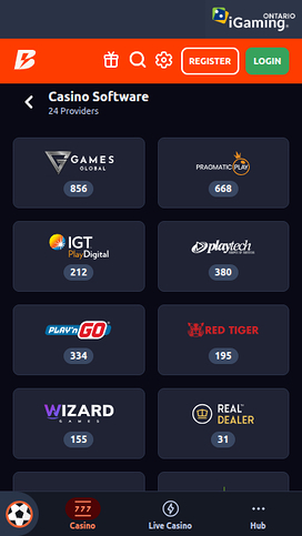 Betano Casino Mobile Game Developers