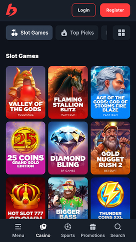 BetBay Casino Mobile Games