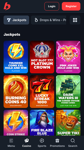 BetBay Casino Mobile Jackpot