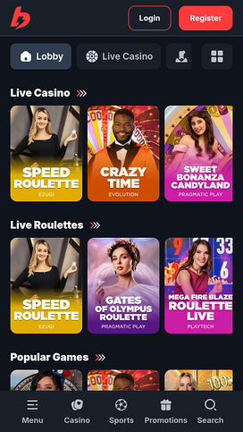BetBay Casino Mobile Live Dealer