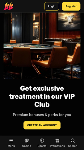 Casino VIP móvil de BetBluff