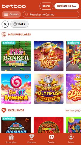 Betboo Casino Mobile Games
