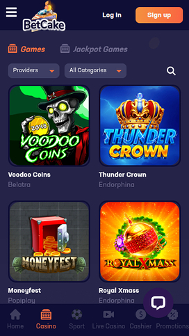 BetCake Casino Mobile Games