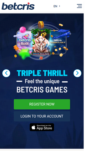 Betcris Mobile Homepage