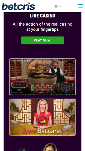 Betcris Mobile Live Dealer
