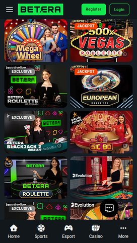 Betera Mobile Live Dealer