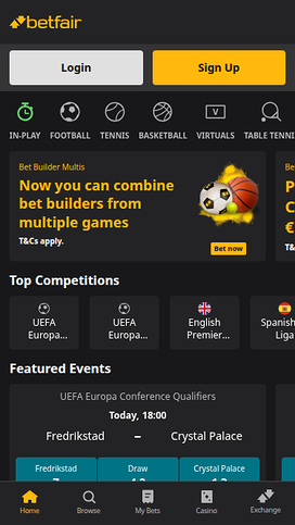 Betfair Casino Mobile Sports