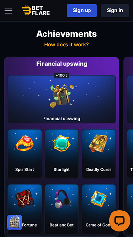 Logros móviles de Betflare Casino