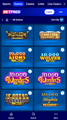 Betfred Casino Mobile Games