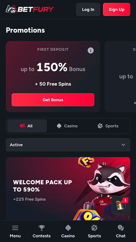 BetFury Casino Mobile Promotions