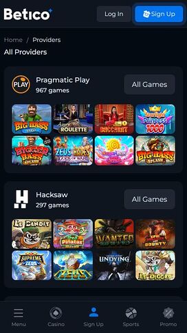Betico Casino Mobile Game Developers