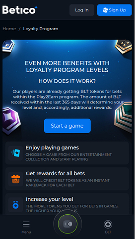 Betico Casino Mobile VIP Program