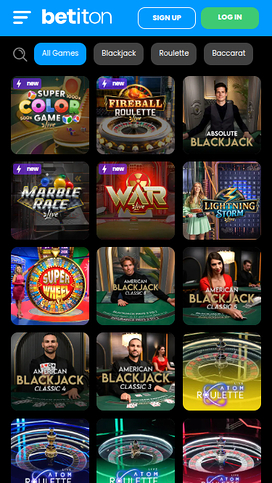 Betiton Casino Mobile Live Dealer
