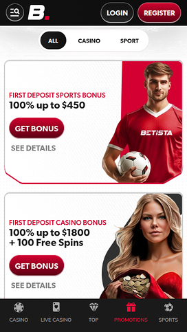 Betista Casino Mobile Promotions