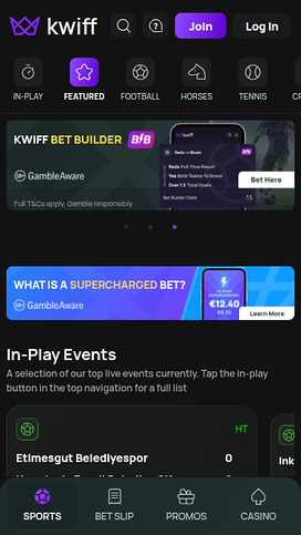 BetKwiff Casino Mobile Sports