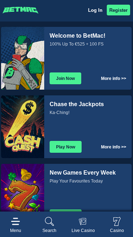 Betmac Casino Promotions Mobile 