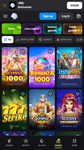 BetMaster Casino Mobile Games