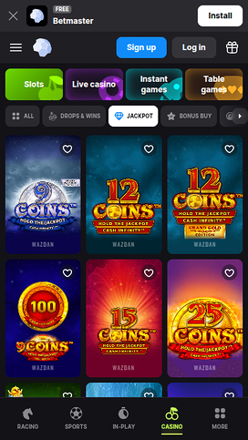 BetMaster Casino Mobile Jackpot