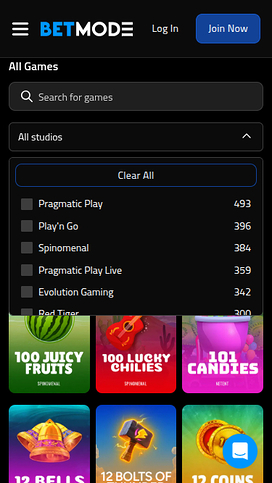 BetMode Casino Mobile Game Developers