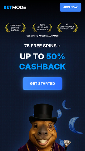 BetMode Casino Mobile Homepage