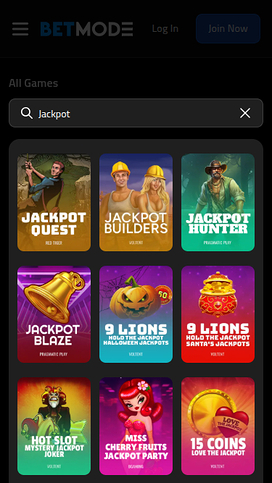 BetMode Casino Mobile Jackpot