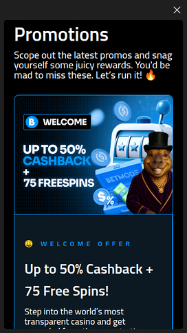 BetMode Casino Mobile Promotions