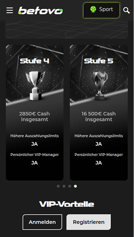 Programa VIP de Betovo Casino Móvil
