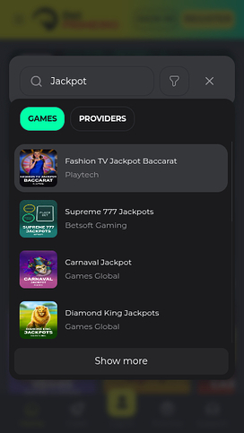 BetPRIMEIRO Casino Mobile Jackpot