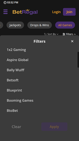 BetRegal Casino Mobile Game Developers