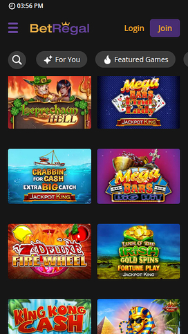 BetRegal Casino Mobile Jackpot