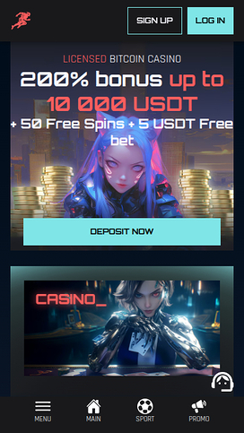 BetRunner Casino Mobile Homepage