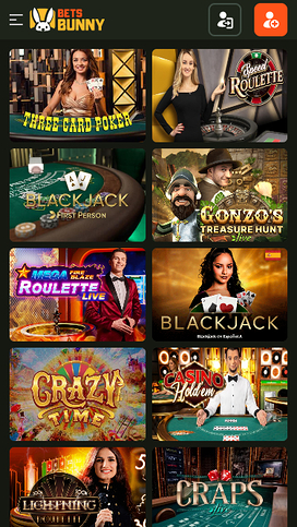 Bets Bunny Casino Mobile Live Dealer
