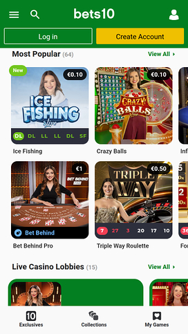 Bets10 Mobile Live Dealer