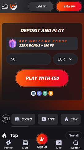 Betsomnia Mobile Homepage