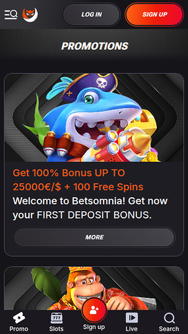 Betsomnia Mobile Promotions