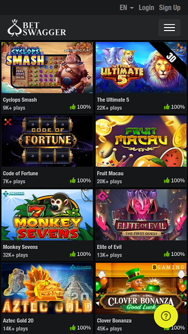 BetSwagger Casino Mobile Games