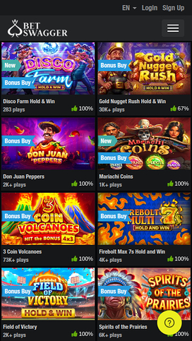 BetSwagger Casino Mobile Jackpot